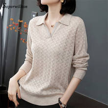 Casual Knitted Loose Blouse Shirt Women Long Sleeve V Neck Plus Size Women Tops Sweater Blouses with diamante 3XL 4XL Blusa 2024 - buy cheap