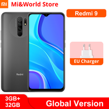 В наличии глобальная версия Xiaomi Redmi 9 смартфон 3 ГБ 32 ГБ Helio G80 Восьмиядерный 13 МП AI Quad Camera 6,53 "дисплей 5020 мАч 2024 - купить недорого