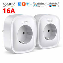 16A EU Gosund Smart Socket 2 USB Adapter With Power Monitor Wifi Wireless Socket Outlet Works With Alexa Google Home Tuya App 2024 - buy cheap
