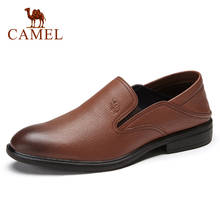CAMEL Men Shoes Genuine Leather Business Casual Dress Shoes Men Round Cow Leather Office Wedding Male Footwear 2022 - купить недорого