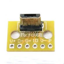 10 Uds Vertical macho Micro USB plug PCB soldadura Placa de soldadura de socket de prueba placa universal 2024 - compra barato