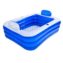 Inflatable Double Bathtub 3 Layers Thickened PVC Swimming Pool Square Summer Outdoor Water Swimming Play Fun Pool Toy 2024 - buy cheap