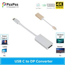 Pzzpss usb c usb 3.1 TYPE-C para dp porta de exibição conversor cabo hub vídeo av cabo adaptador para macbook ar 12 para lenovo 2024 - compre barato