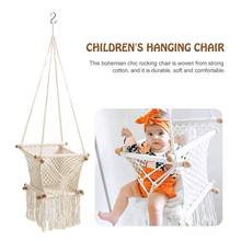 Baby Hanging Swing Seat Hammock Chair Home Decoration Baby Cribs Cotton Woven Rope Swing Garden Hanging Hammock 2024 - buy cheap