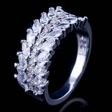 Visisap Double Row Oval Zircon Stone Rings for Women Icedout Full Crystal Luxury Wedding Ring Gifts Dropshipping Jewelry B2672 2024 - buy cheap