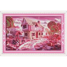 Fairy house DIY Chinese needleworks crafts 11CT14CT Scenery printed patterns Cross Stitch kit DMC on canvas Embroidery set decor 2024 - buy cheap