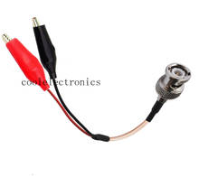 Rg316 bnc plug macho para duplo jacaré clipe teste conector trança cabo 30/50cm 1/2/3/5/10m 2024 - compre barato