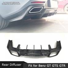 Alerón difusor de labio trasero de fibra de carbono/FRP para Mercedes Benz GT GTS GTR AMG Coupe, cubierta de parachoques protectora de 2 puertas 2015 2016 2017 2018 2024 - compra barato