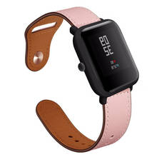 New Strap for XIAOMI amazfit bip S U PRO band Genuine leather watchband bracelet amazfit bip lite belt bands accessories 2024 - buy cheap