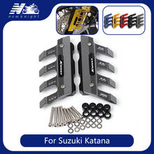 With Logo For Suzuki KATANA kanata Motorcycle CNC Aluminum Front Mudguard Anti-Drop Slider Protector Cover 5 Color Accessories 2024 - buy cheap