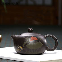 Yixing Tea pot Purple Clay Xishi Teapot Raw ore Black gold purple sand Master handmade kettle 188 ball hole filter 150ml 2024 - buy cheap