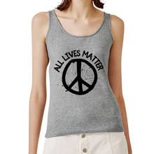 Camiseta con estampado de Black Lives Matter para mujer, remera Sexy sin mangas Harajuku, Camiseta holgada sin mangas, Tops grises de talla grande 2020 2024 - compra barato