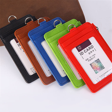 Leather ID Badge Card Holder Business Card Holder Card Case Organizer Office Supplies accessories, fashion Leather Card bag, Card Holder for office, Card Holder for plastic cards 2024 - buy cheap