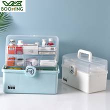 WBBOOMING Medicine Cabinet First Aid Kit Home Care Plastic Storage Boxes 180 Degree Transparent Cover 3 Layers Big Space Bins 2024 - buy cheap