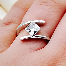 Anillos de circonia cuadrados con diseño geométrico creativo para mujer, joyería de compromiso para mujer, anillos románticos para pareja 2024 - compra barato
