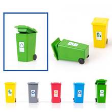 5 Pcs Mini Garbage Trash Can Rubbish Bin Model Trucks Children Kids Push Vehicle 2024 - buy cheap