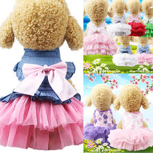Summer Dog Lace Tullle Dress Pet Dog Clothes For Small Dog Party Birthday Wedding Bowknot Dress Puppy Costume Spring Pet Clothes 2024 - buy cheap