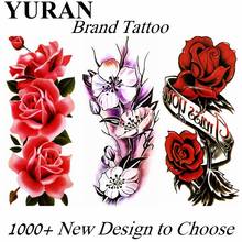 Large Sexy Lily Flower Temporary Tattoos Flower Rose Fake Sticker For Women Girls Waterproof Tattoo Paper Body Art Tatoo Armband 2024 - buy cheap