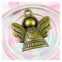 50pcs 19*21MM Antique Bronze Plated Angel wings pendants Zinc Alloy Charms Pendants DIY Jewelry Findings 2024 - buy cheap