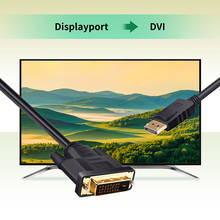 Dp-displayport a cable DVI 1M Dp Macho a DVI 24 + 1 un solo enlace macho 1M para HP, Dell, Lenovo, PC, ordenador portátil 2024 - compra barato