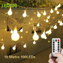 LEDGLE 39Ft 100 Led Ball String Lights Christmas Garland Waterproof Fairy Light Decor Holiday Party Birthday Xmas Bulb LED Strip 2024 - buy cheap