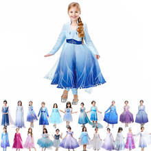 2020 New Elsa Girls Princess Dress Role Play Snow Queen Elsa Costume Children Birthday Party Wear Carnival Halloween Outfit Gown 2024 - buy cheap