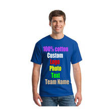 Customize Your Picture Logo Men's and women's T-shirts Custom Tee shirt team uniforms cotton T-shirts customized with embroidery 2024 - buy cheap