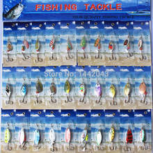 Free Shipping 30pcs multi-color fishing lure bait metal spoon spinnerbait tackle spinner artificia jig bait trout fishing 2024 - buy cheap
