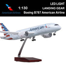 1/130 Scale 47cm Airplane Boeing B787 Dreamliner Aircraft American Airlines Model Light Landing Gear Diecast Plastic Resin Plane 2024 - buy cheap