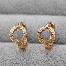 Simplicity Jewelry New Trendy Design Round Hoop Earrings For Women's earrings Gold Earring for  Wedding accessories Gift 2024 - buy cheap