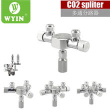 WYIN Stainless Steel Aquarium Multi Way CO2 Distributor Splitter Needle Valve, Check Valve Bubble Counter for Solenoid Regulat 2024 - buy cheap