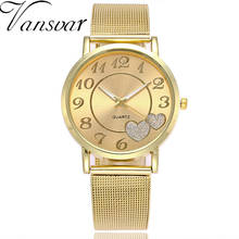 Watches WomenLuxury Stainless Steel Dial Ladies Exquisite Heart Print Clock Belt Digital Fashion Dress Quartz Wristwatch Watch 2024 - buy cheap