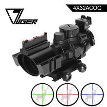 LUGER acog 4x32 Red Dot Riflescope Reflex Tactical Optics Sight Scope With 20mm Rail For Airsoft Guns Hunting Riflescope 2024 - buy cheap