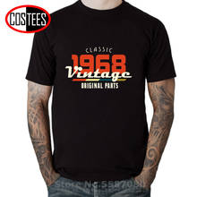 Vintage 1968 classic T shirts men Sleeve sleeve O-neck T-shirt Retro original parts Tee father's day birthday gift family tshirt 2024 - buy cheap