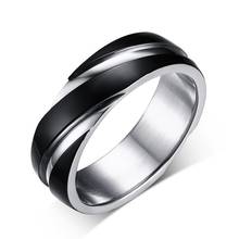 pure handmade black stainless steel men ring 2024 - buy cheap