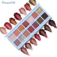 Paleta de sombras de ojos, 14 colores de maquillaje, pigmento brillante ahumado, Cosméticos impermeables, CmaaDu, paleta de sombras de ojos brillantes, mate 2024 - compra barato