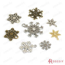 Venta al por mayor de accesorios de joyería Diy colgantes de aleación de copos de nieve de Navidad (JM5808) 2024 - compra barato