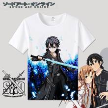 Camiseta de Anime Sword Art Online para hombres y mujeres, camisa de manga corta de algodón con cuello redondo, Cosplay de Santo, ropa de verano, S-3XL 2024 - compra barato
