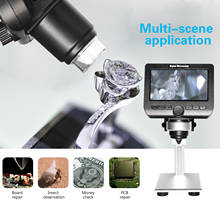 Microscopio Digital inalámbrico con Wifi, pantalla Lcd de 4,3 pulgadas, 1080P, 8 Led, lupa de cámara para Ios y Android con soporte, 1000X 2024 - compra barato