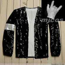 Бесплатная доставка, пальто Майкла Джексона, джинсовая куртка и перчатки, современные танцевальные костюмы, костюм для косплея, одежда для косплея 2024 - купить недорого