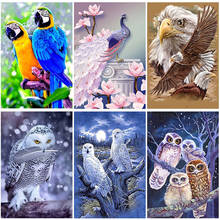 DIY Bird 5D Diamond Painting Full Round Drill Animal Diamond Embroidery Cross Stitch Rhinestone Mosaic  Kit Home Decor 2024 - купить недорого