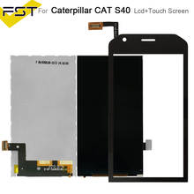 Tela lcd de 4.7 ''preta para caterpillar, s40, display + digitalizador touch screen para gato, s40, acessórios para telefone móvel 2024 - compre barato