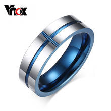Vnox-anéis de carboneto de tungstênio 100%, joias masculinas em cruz de 6mm para casamento 2024 - compre barato