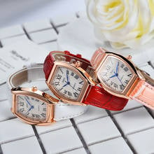 Reloj de lujo para mujer, pulsera con correa de Color a la moda, Dial Digital, banda de cuero, relojes de pulsera analógicos de cuarzo, reloj para mujer 2024 - compra barato