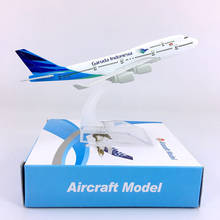 16CM 1:400 B747-400 model Garuda Indonesia airlines with base metal alloy aircraft plane collectible display model 2024 - buy cheap