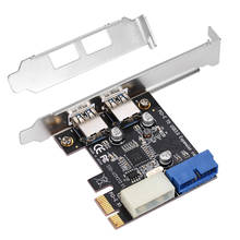 High Speed 2-Port USB 3.0 PCI-E PCI 19-pin USB3.0 4-pin IDE Low Profile Connector 2024 - buy cheap