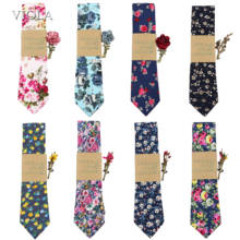 Conjunto de broche de corbata Floral Vintage para hombre, 100% algodón, 6,5 cm, Pin de Rosa baya, fiesta de boda, regalo de esmoquin, corbata, accesorio de camisa 2024 - compra barato