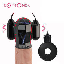 Male Vibrating Glans Sleeve Dildo Vibrator Penis Stimulator Massager Man Masturbator Dual Bullet Vibrator Sex Toys for Men Adult 2024 - buy cheap