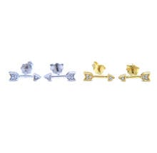 New Fashion Cute Arrow Stud Earrings for Women 925 Sterling Silver Tiny Arrow Earrings Fashion Jewelry Earings 2024 - buy cheap