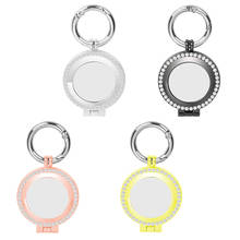 Airtag Case Protective Shell For Air Tag Holder Locator Tracker Protector Cover Double-sided Crystal Round Keychain Trinket Gift 2024 - buy cheap